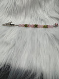 Southern China Jade & Rose Quartz Handcrafted Picture Clip