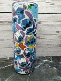 20oz Stitch Collage Skinny Stainless Steel Tumbler