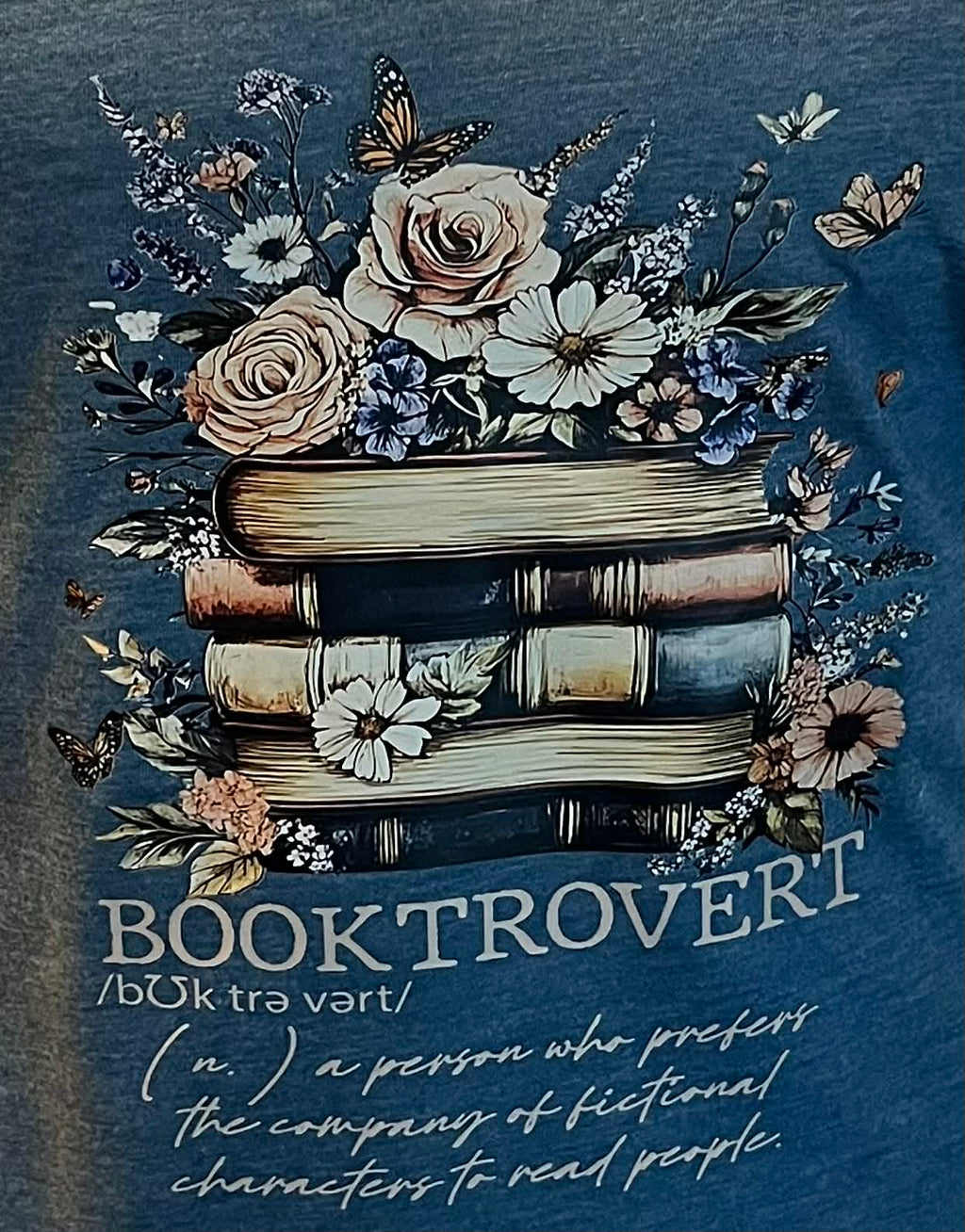 Booktrovert Floral Tank Top – Size Large