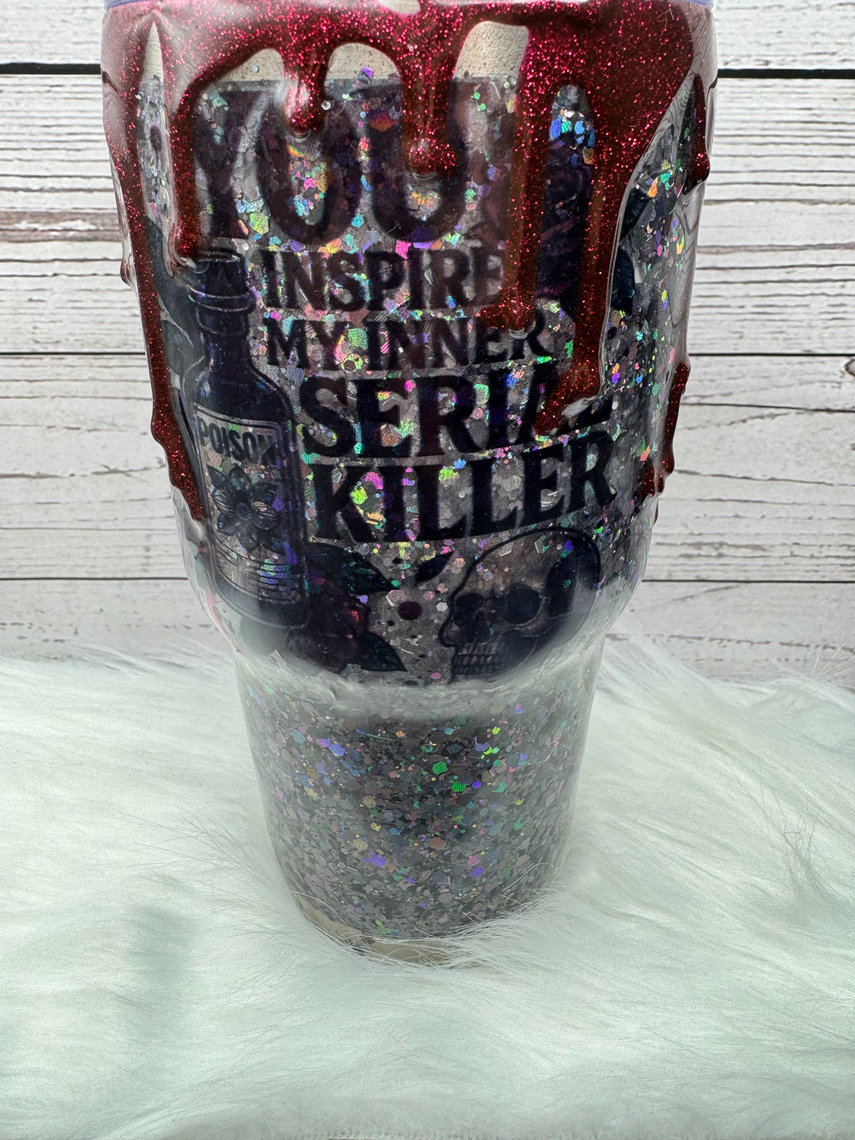 Inner Serial Killer 30oz Glitter Tumbler – Customizable