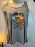 Funny Coffee Lover Women’s Racerback Tank Top – “Have OCD? Great! Coffee Understands”