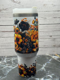 40oz Fall Floral Stainless Steel Tumbler