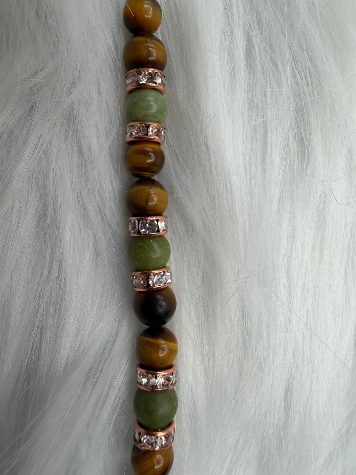 Tiger’s Eye & Southern Chinese Jade Picture Clip