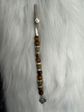 Tiger’s Eye & Southern Chinese Jade Picture Clip