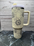 40oz Sunflowers Stainless Steel Tumbler