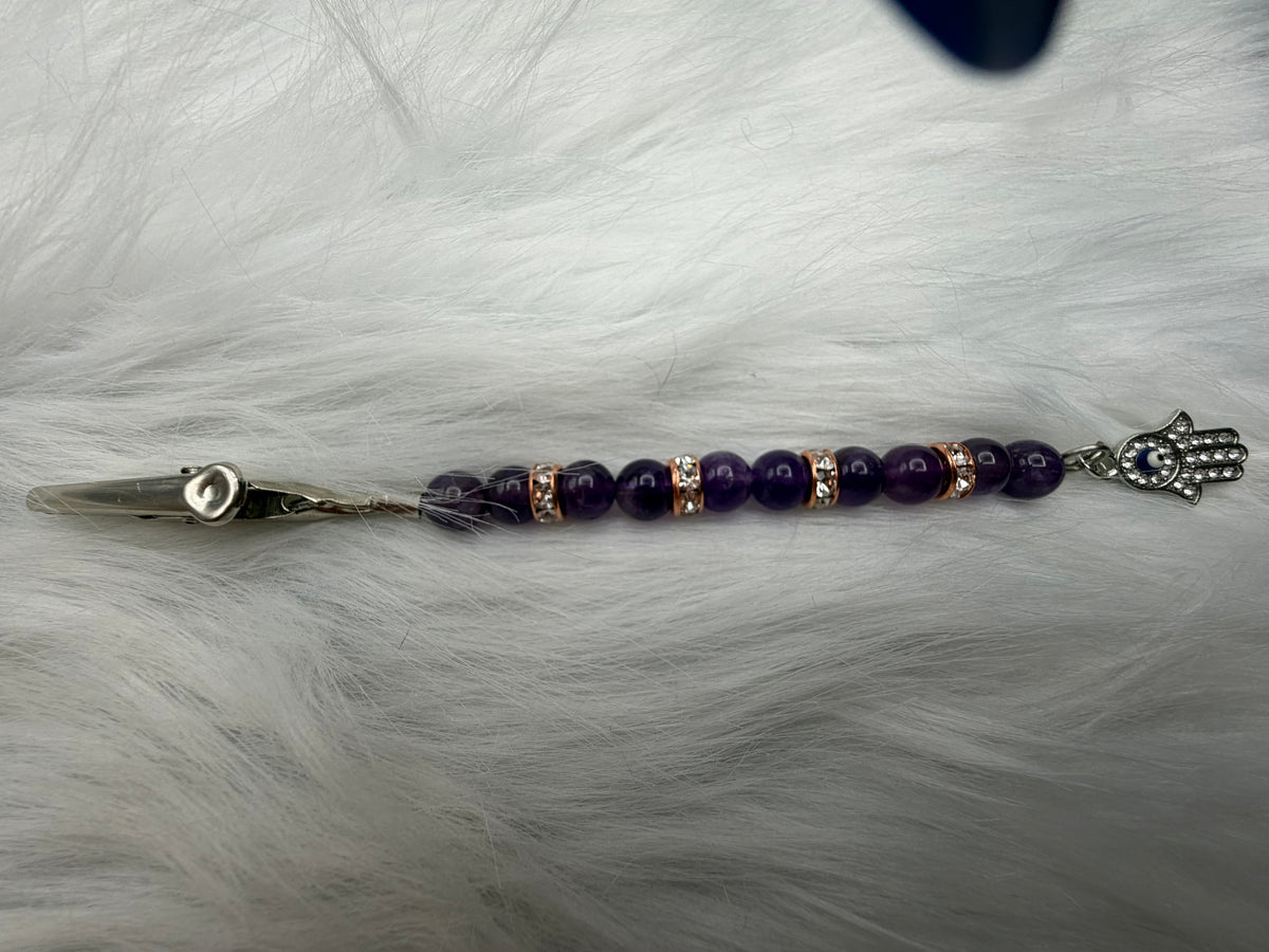 Genuine Amethyst Gemstone Picture Clip