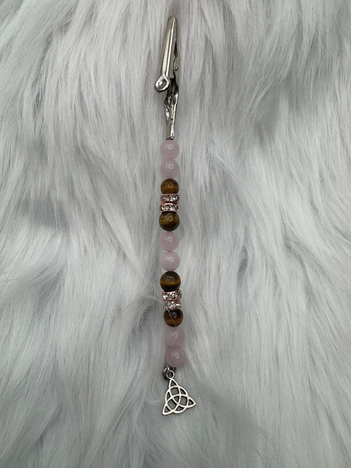 Rose Quartz & Tiger’s Eye Picture Clip