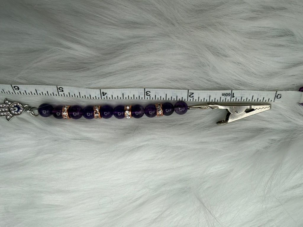 Genuine Amethyst Gemstone Picture Clip