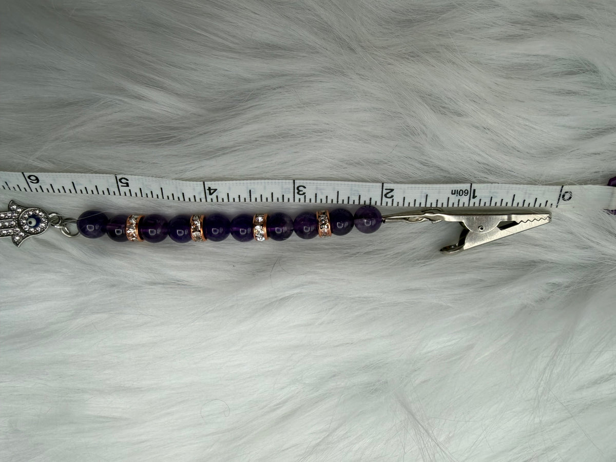 Genuine Amethyst Gemstone Picture Clip