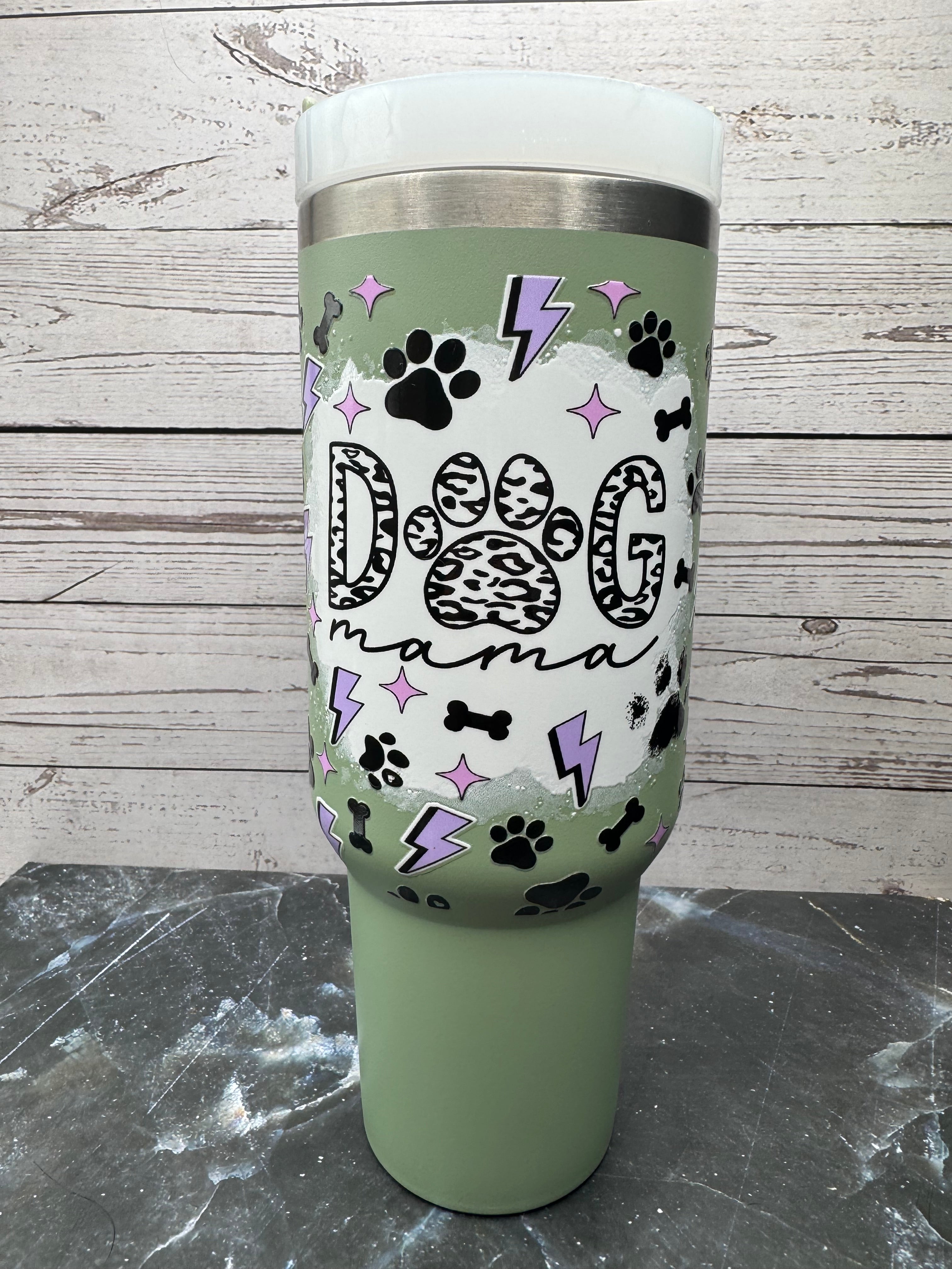 40oz Dog Mom Stainless Steel Tumbler